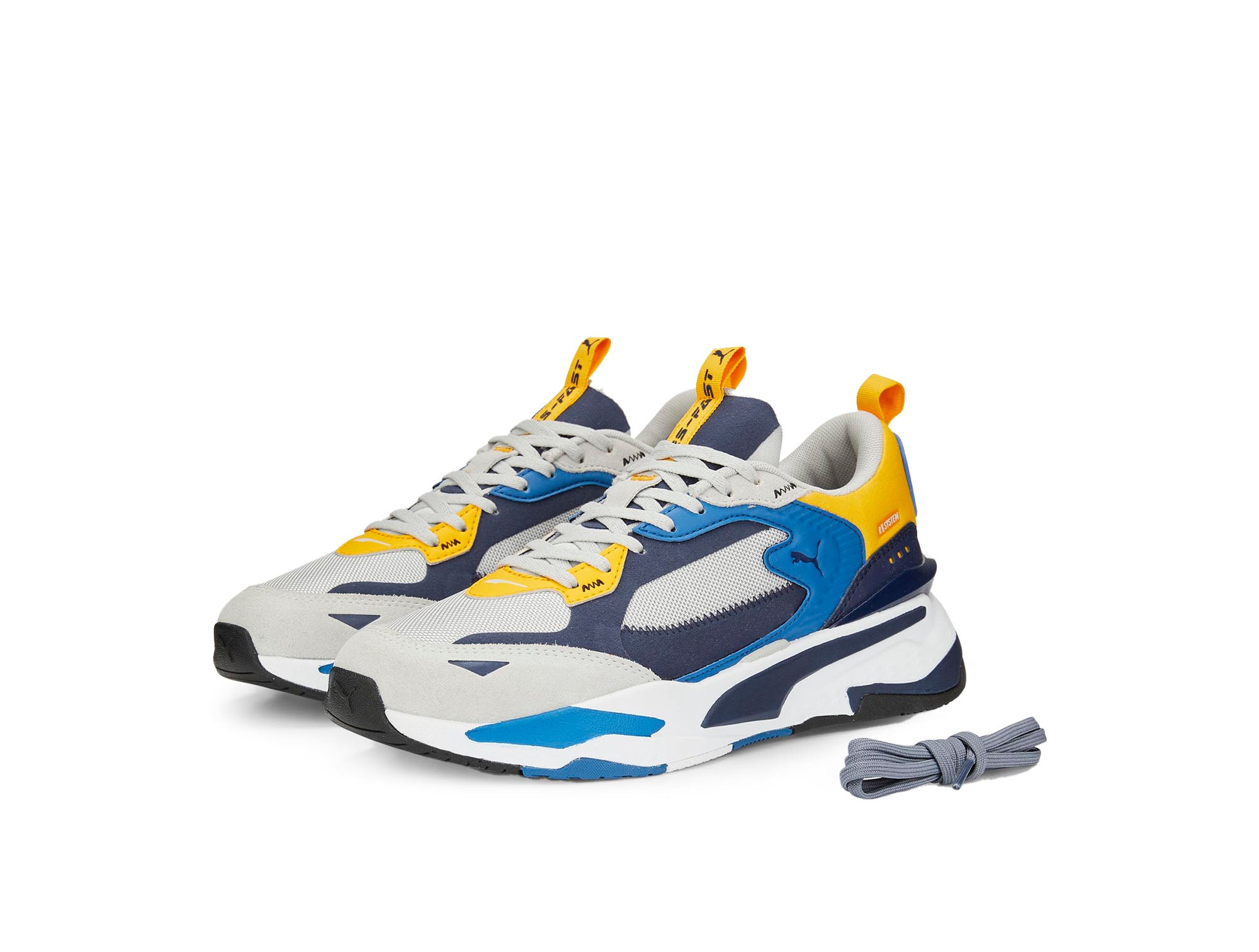 Zapatilla Puma Rs-Fast Limiter Suede Bla-Multic Hombre Blanco