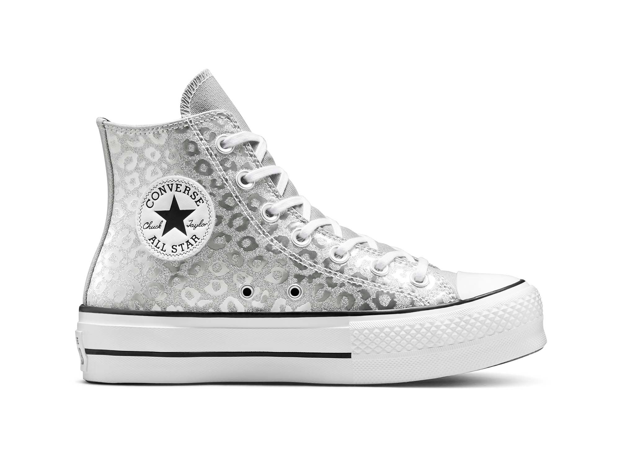 Zapatilla Converse Chuck Taylor Lift Mujer Plateado