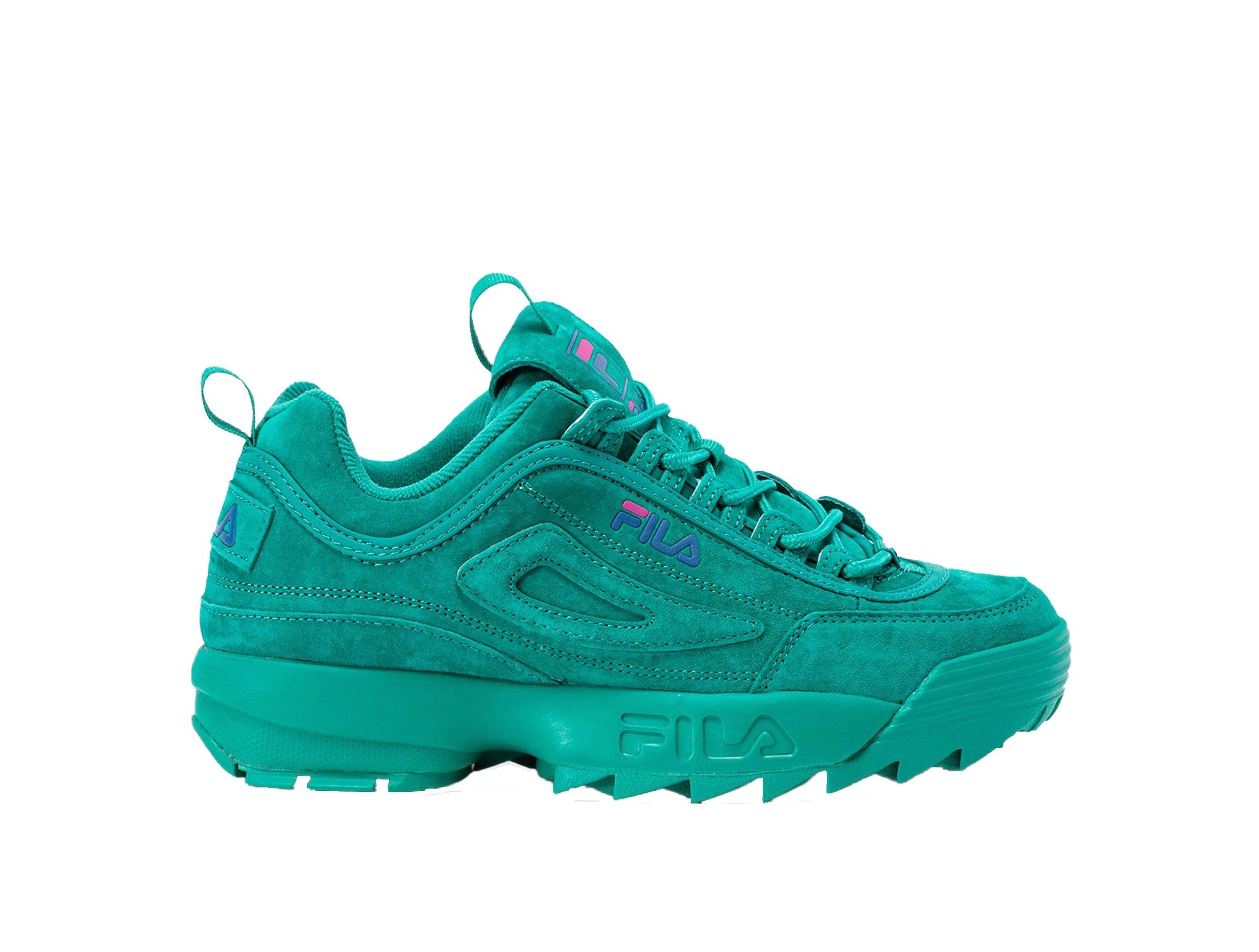 Zapatilla Fila Disruptor Ii Premium Suede Mujer Verde