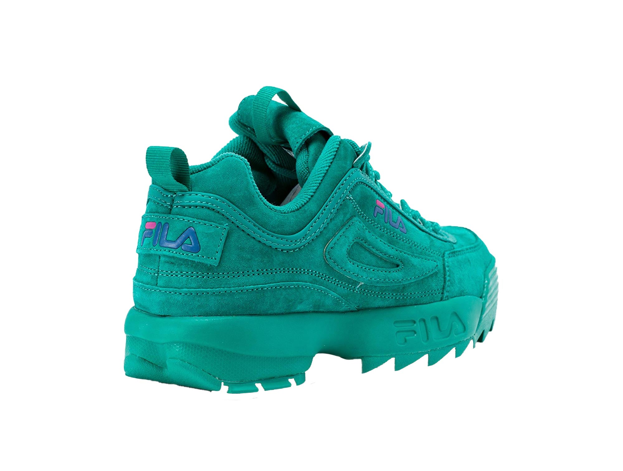 Zapatilla Fila Disruptor Ii Premium Suede Mujer Verde