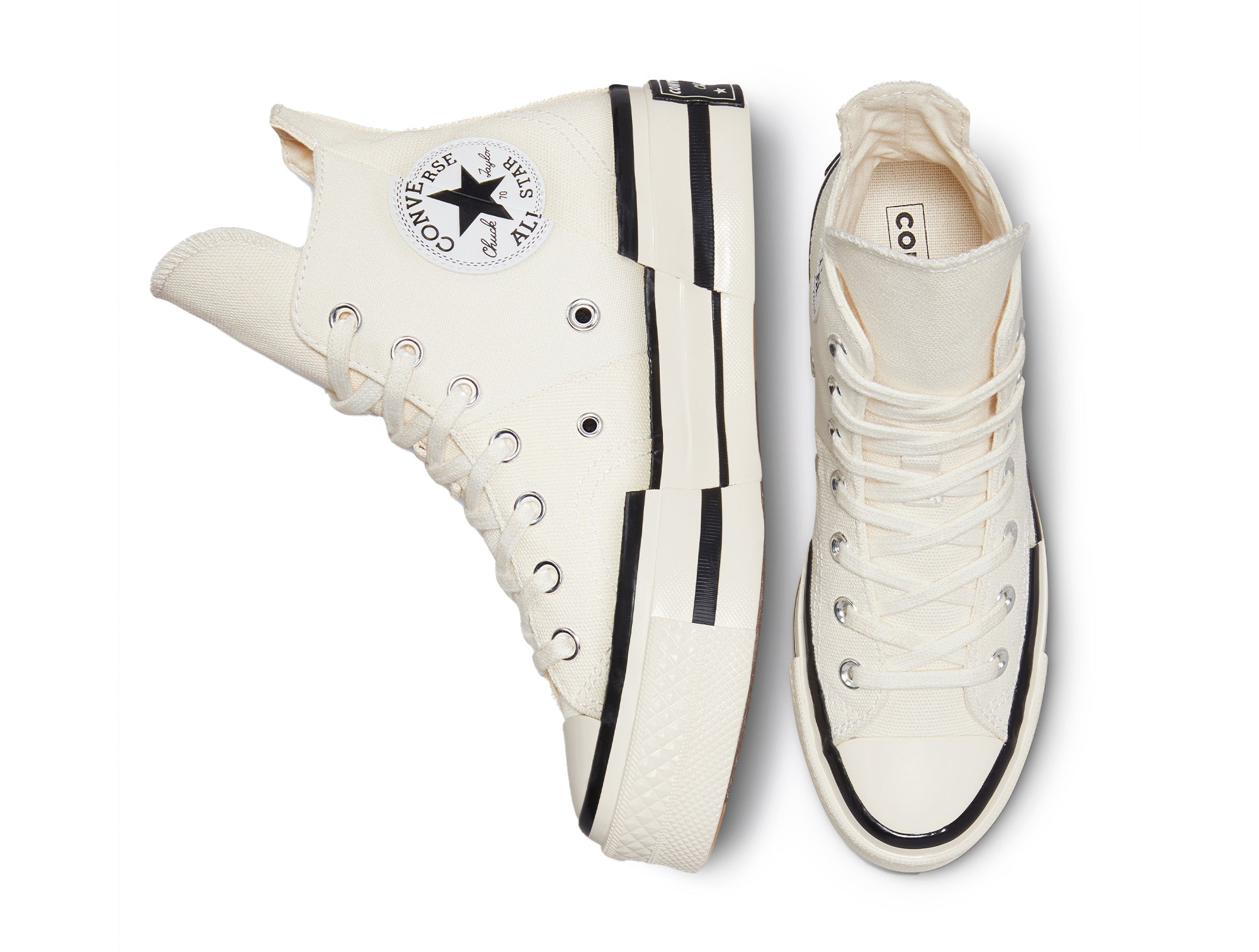 Converse blanche et beige hot sale