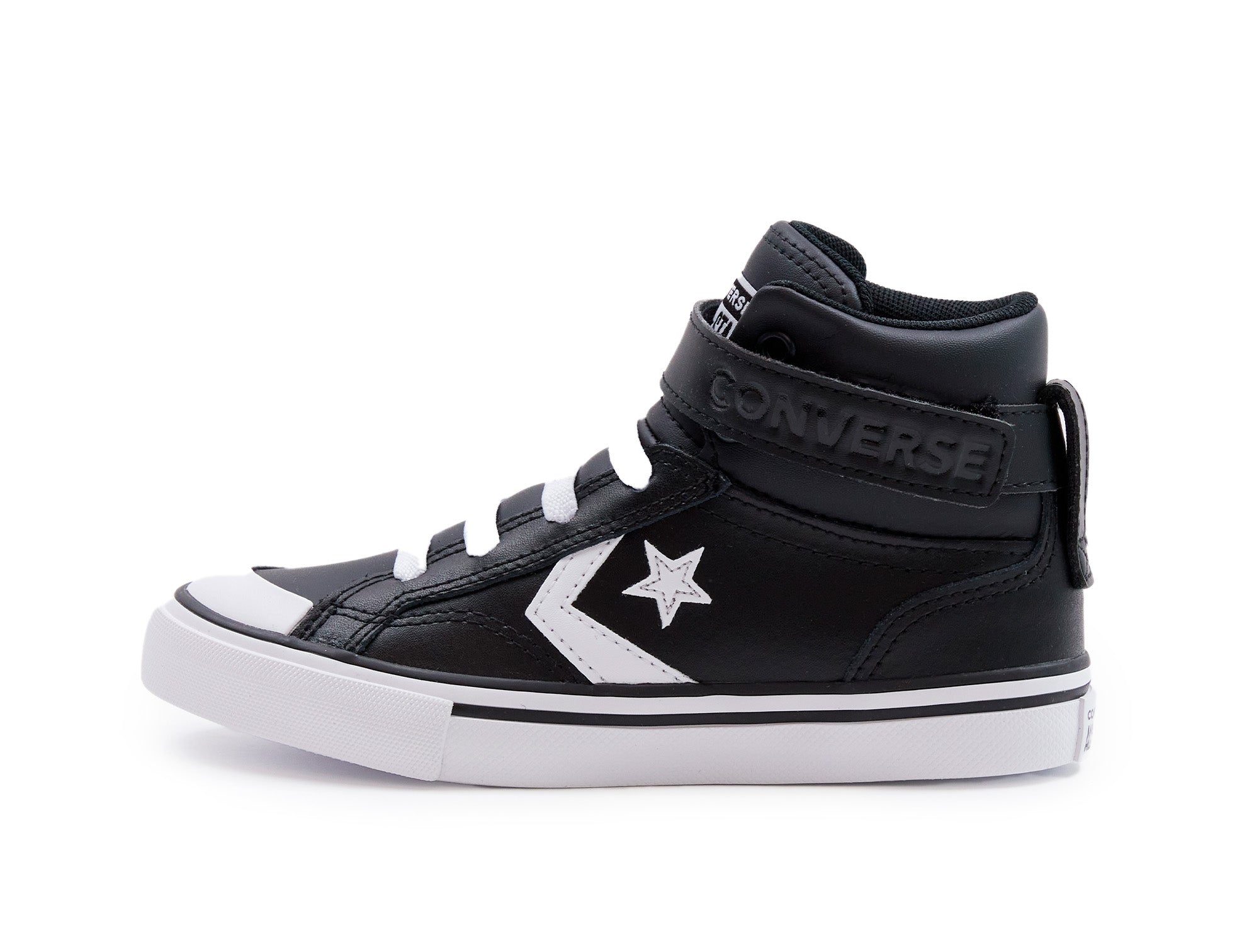 Zapatilla Converse Pro Blaze Strap Cuero Junior Negro