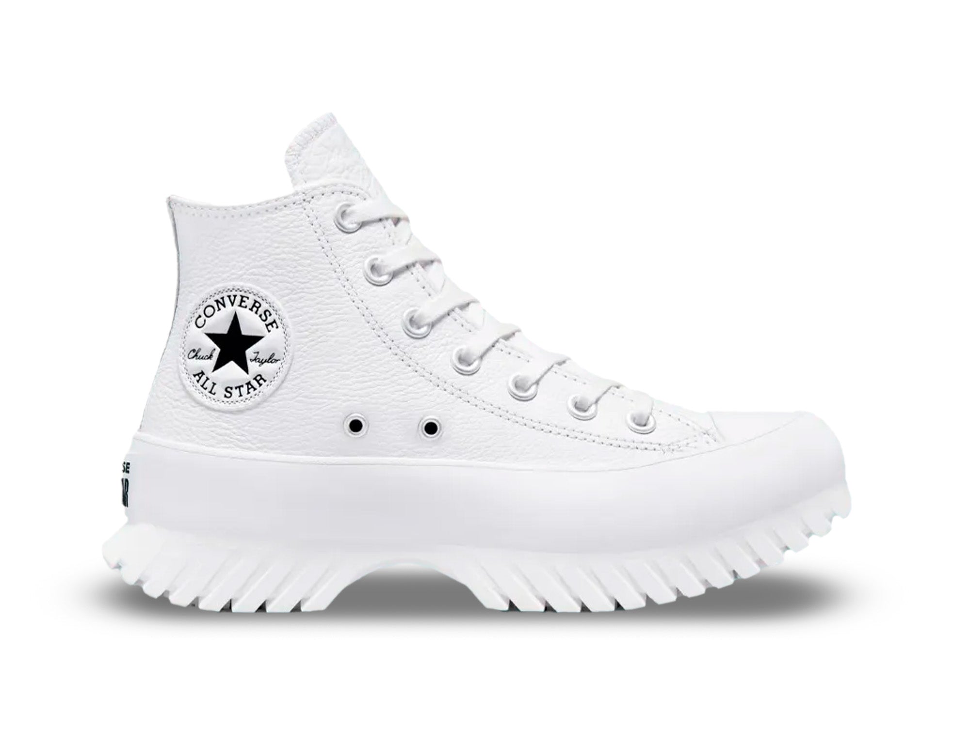 Zapatilla Converse Chuck Taylor Lugged 2 Plataforma Cuero Hi Mujer Blanco