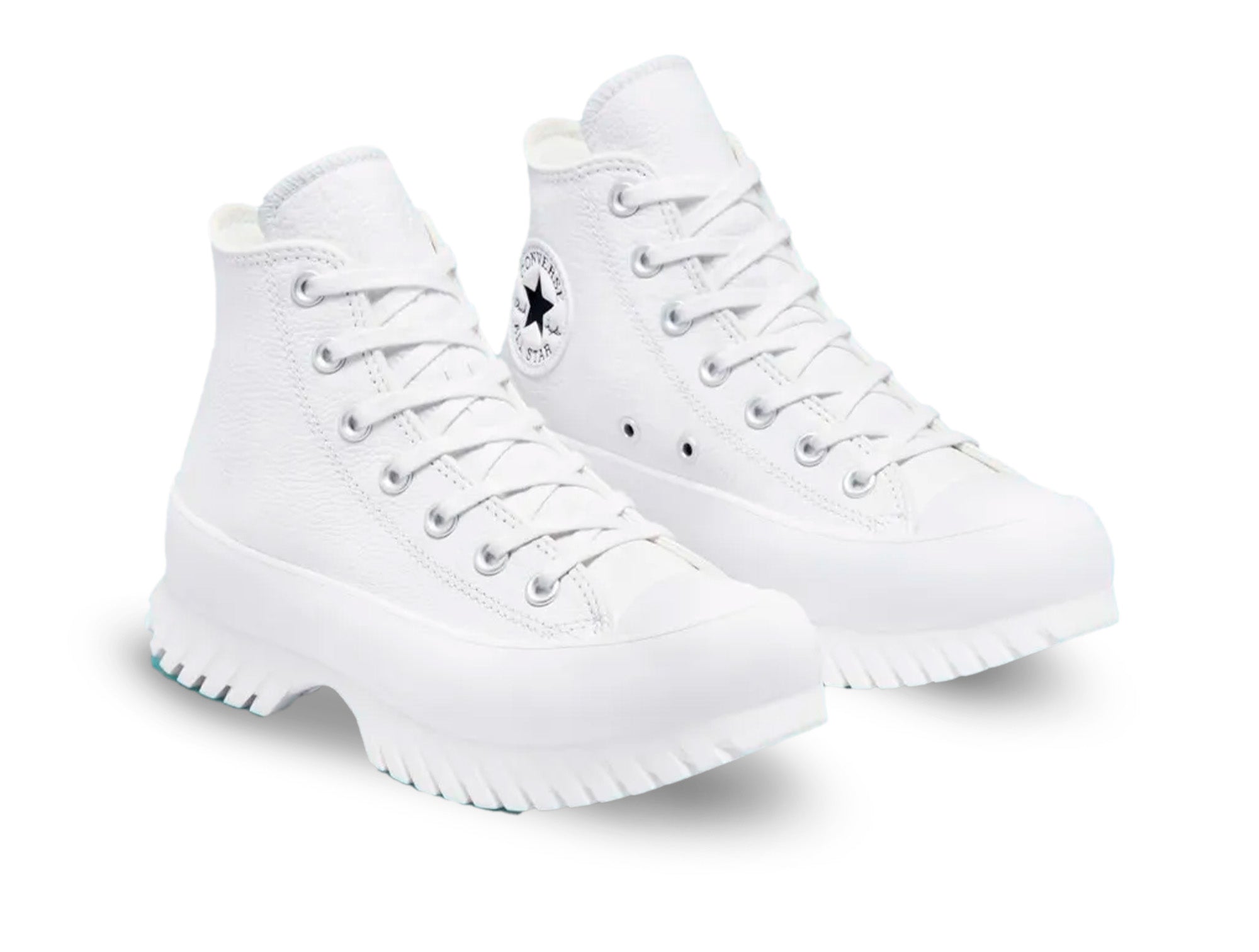 Zapatilla Converse Chuck Taylor Lugged 2 Plataforma Cuero Hi Mujer Blanco