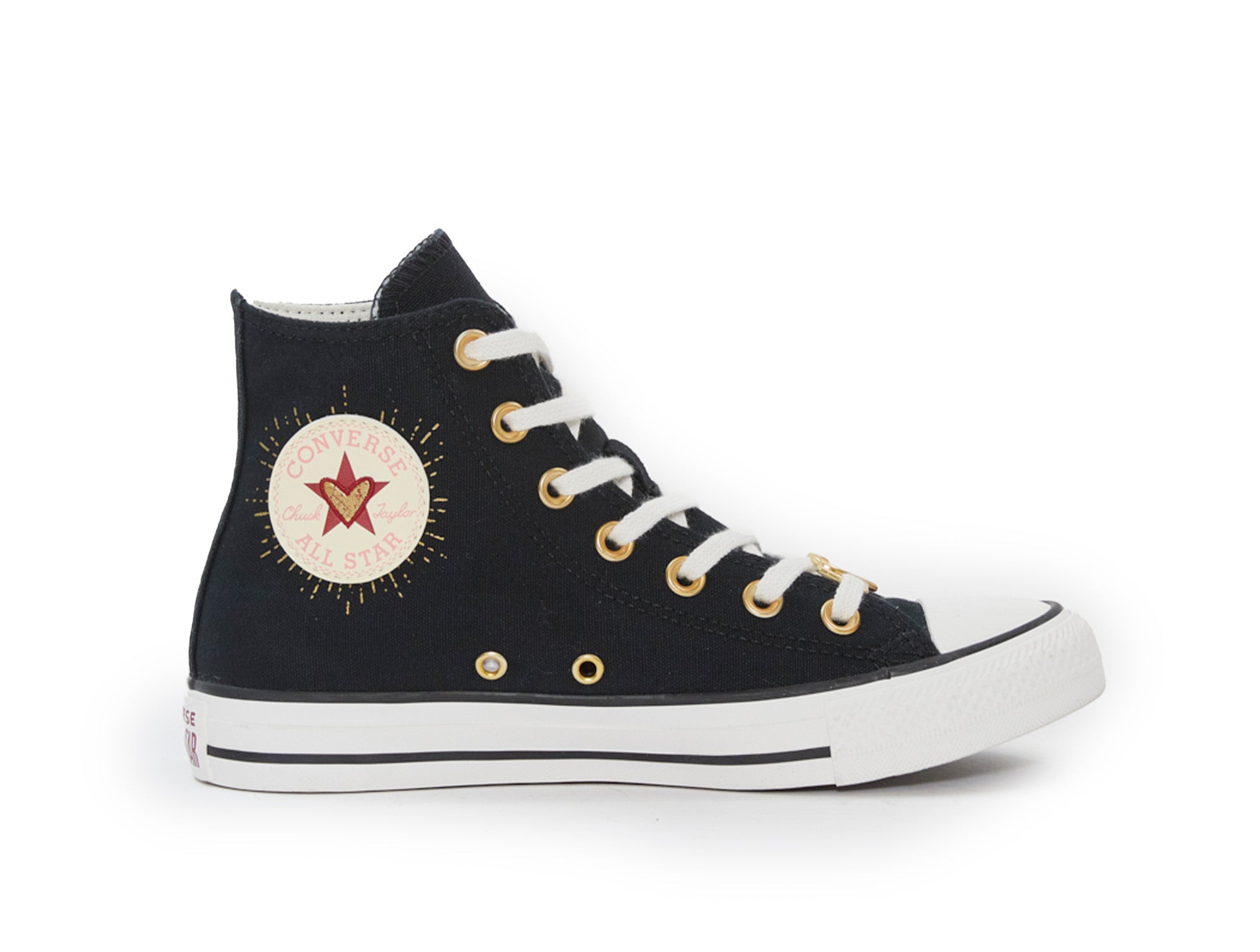 Tenis converse negro con cheap dorado