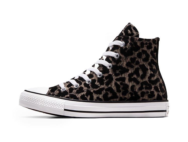 Zapatilla Converse Chuck Taylor Hi Leopard Love Mujer Negro Real Kicks