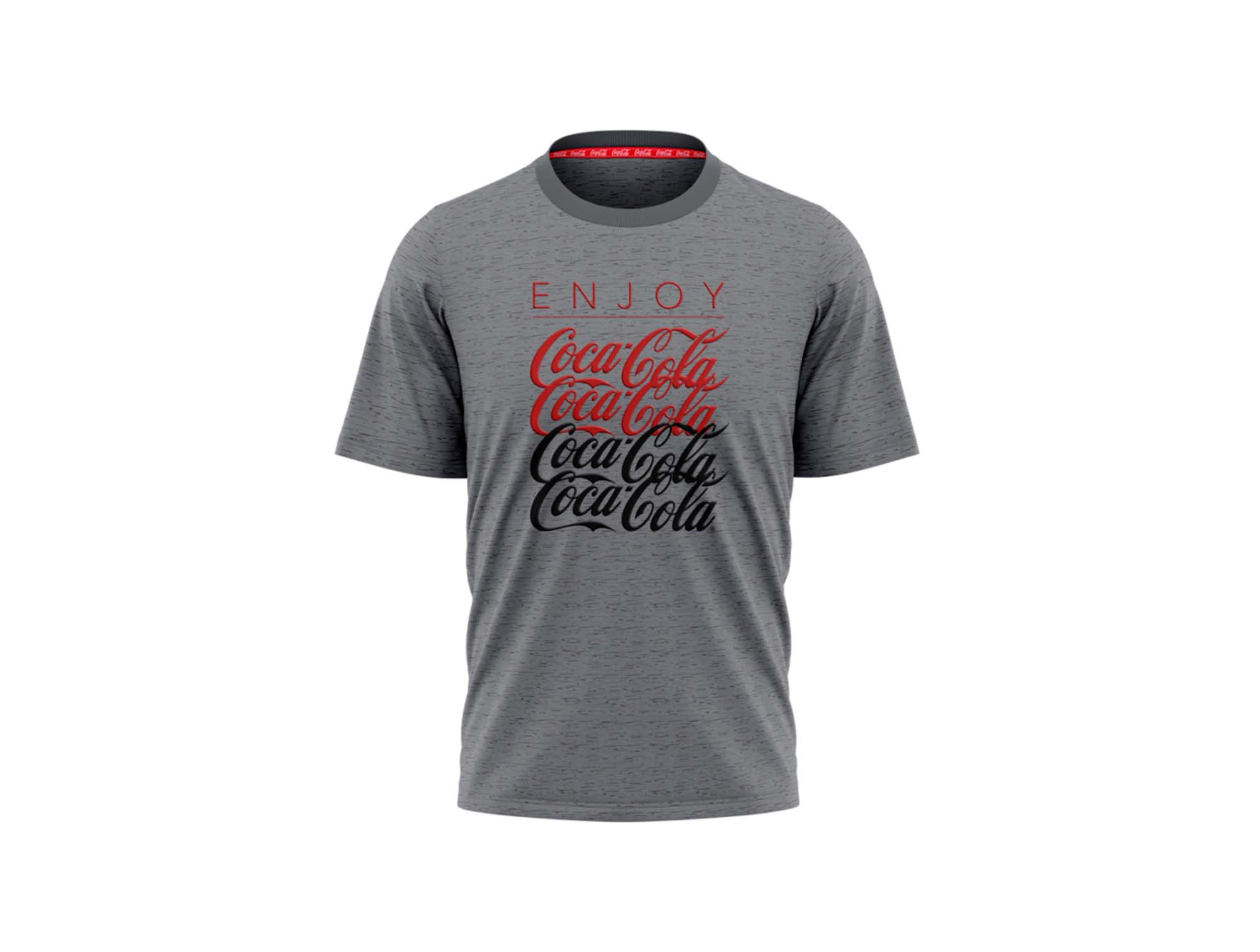 Polera Coca-Cola Hombre Gris