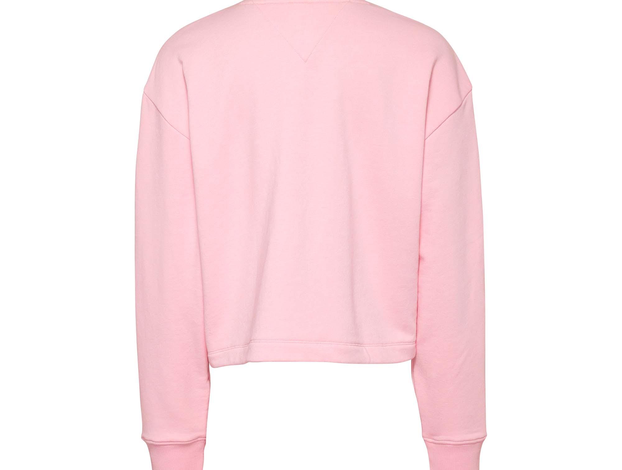 Poleron Ml Tommy Essential Logo 1 Crew Mujer Rosado