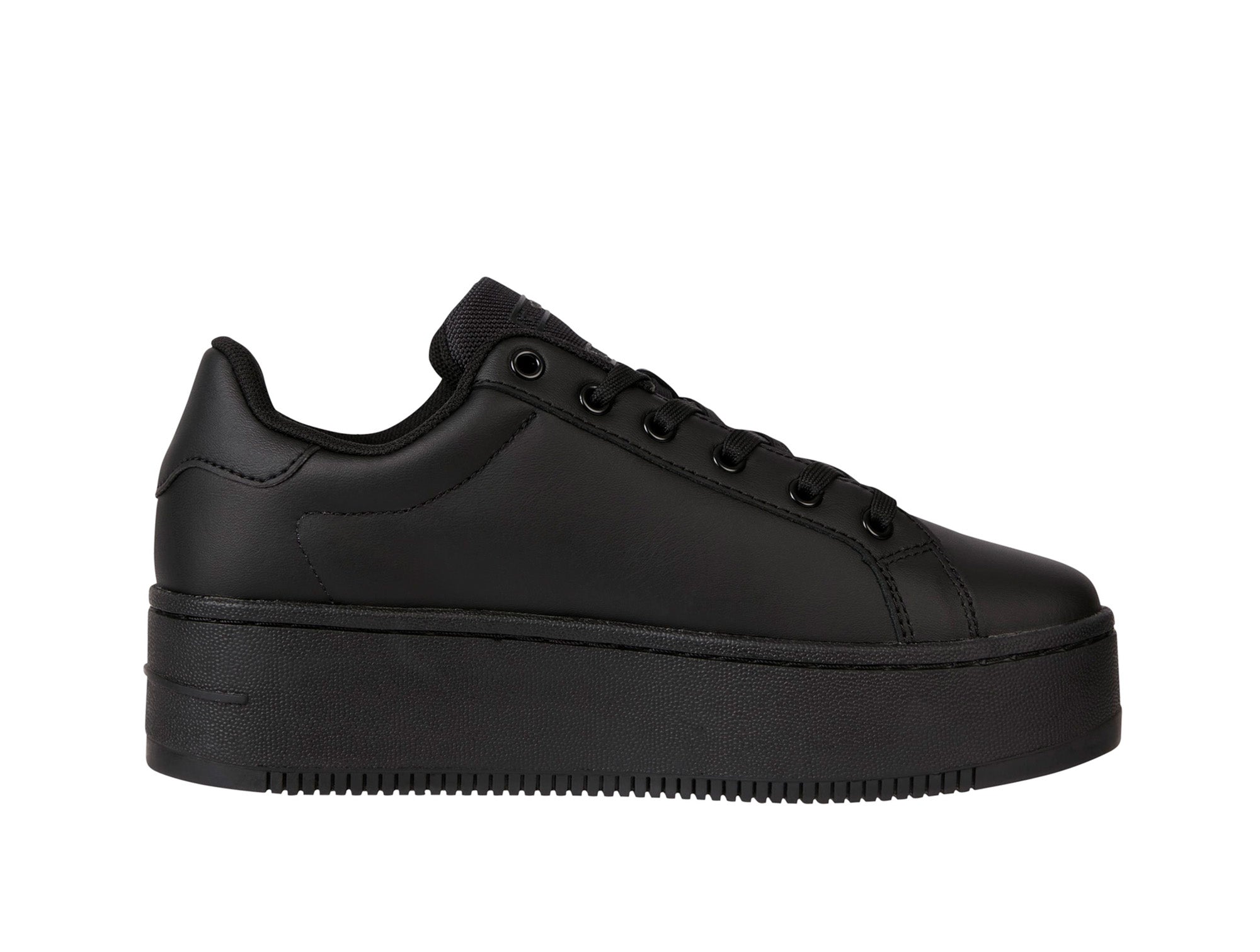 Zapatilla Tommy Flatform Essenti Mujer Mono Negro