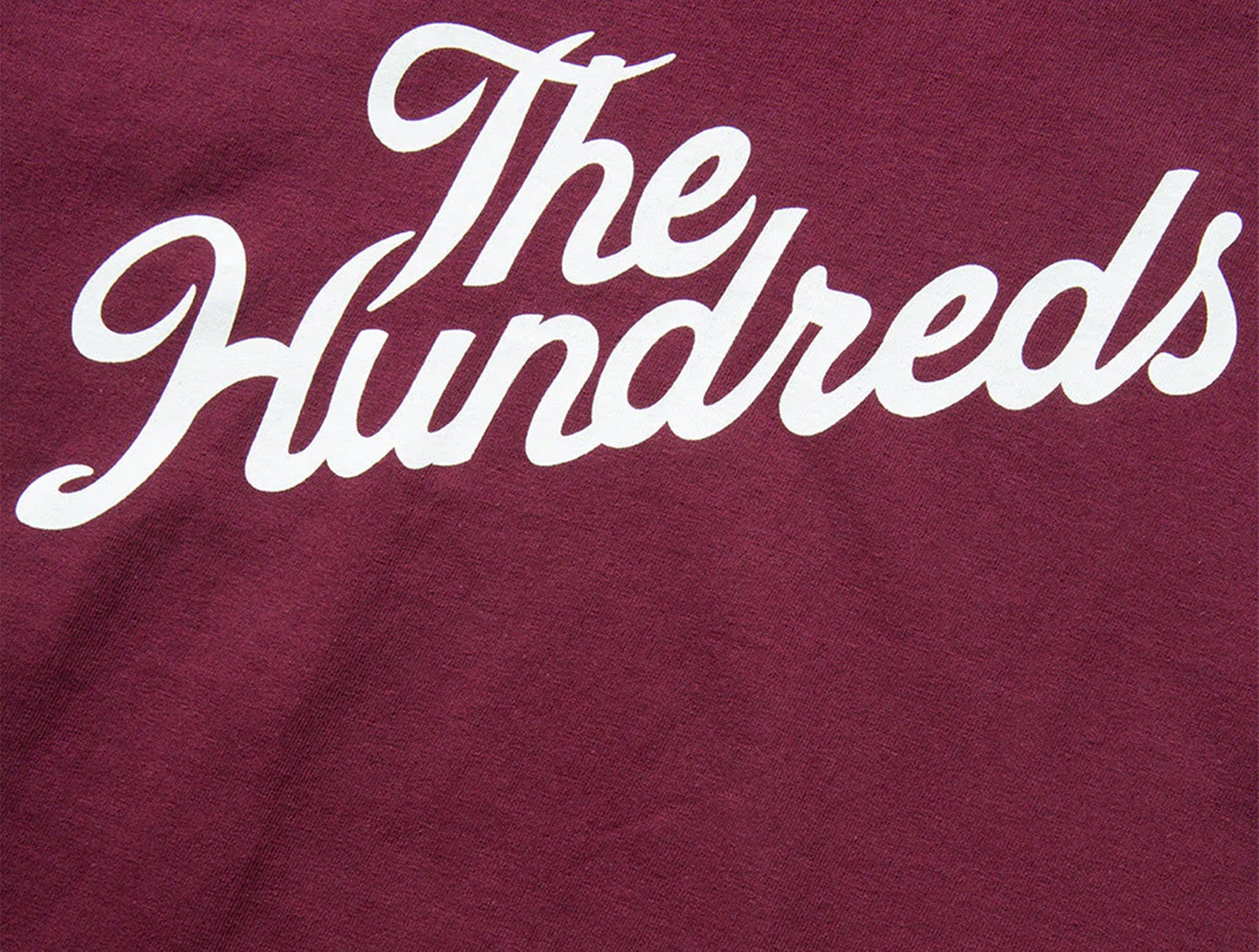 Polera The Hundreds Forever Slant Logo Hombre Burdeo