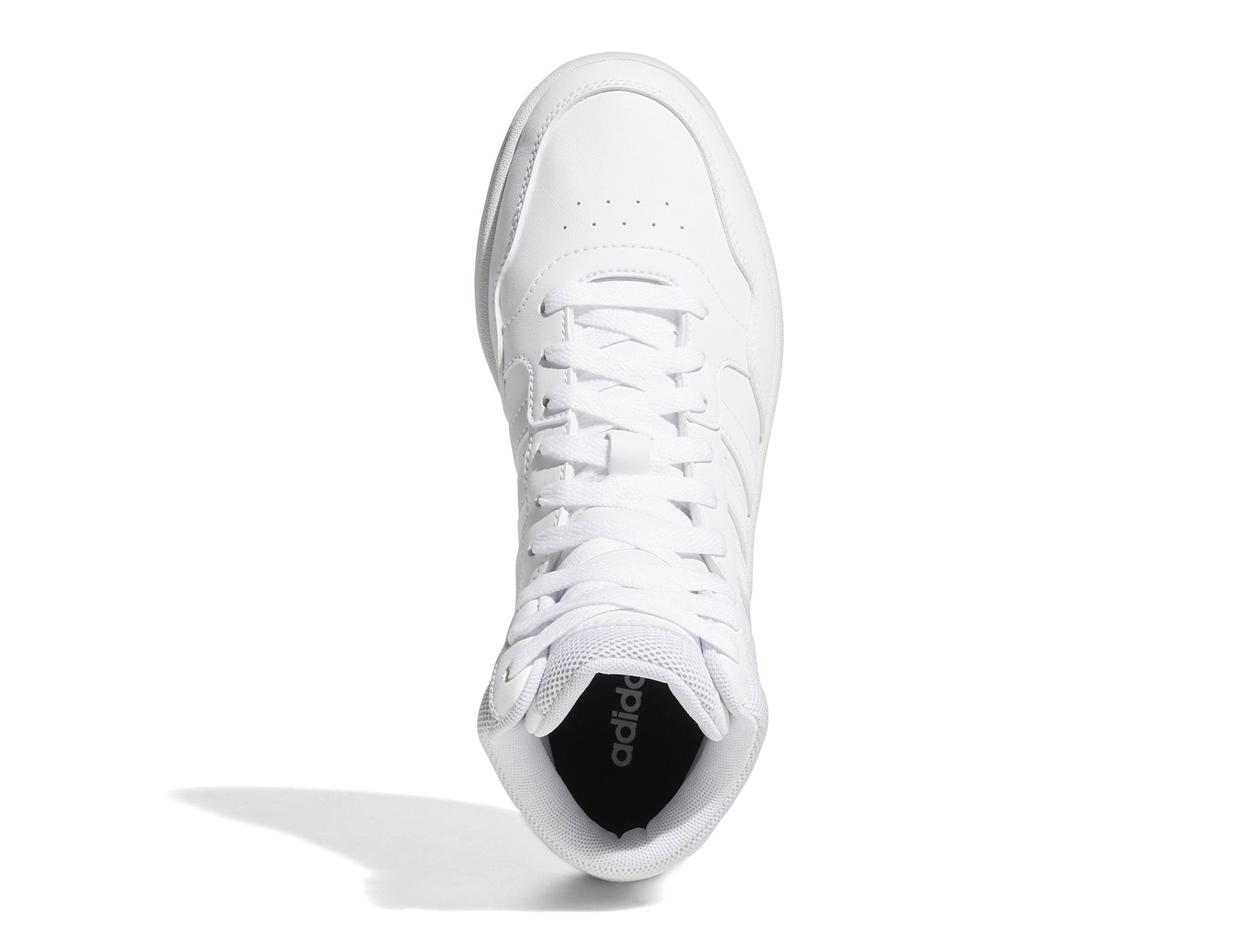 Zapatilla Adidas Hoops 3.0 Mid Cuero Mujer Mono Blanco