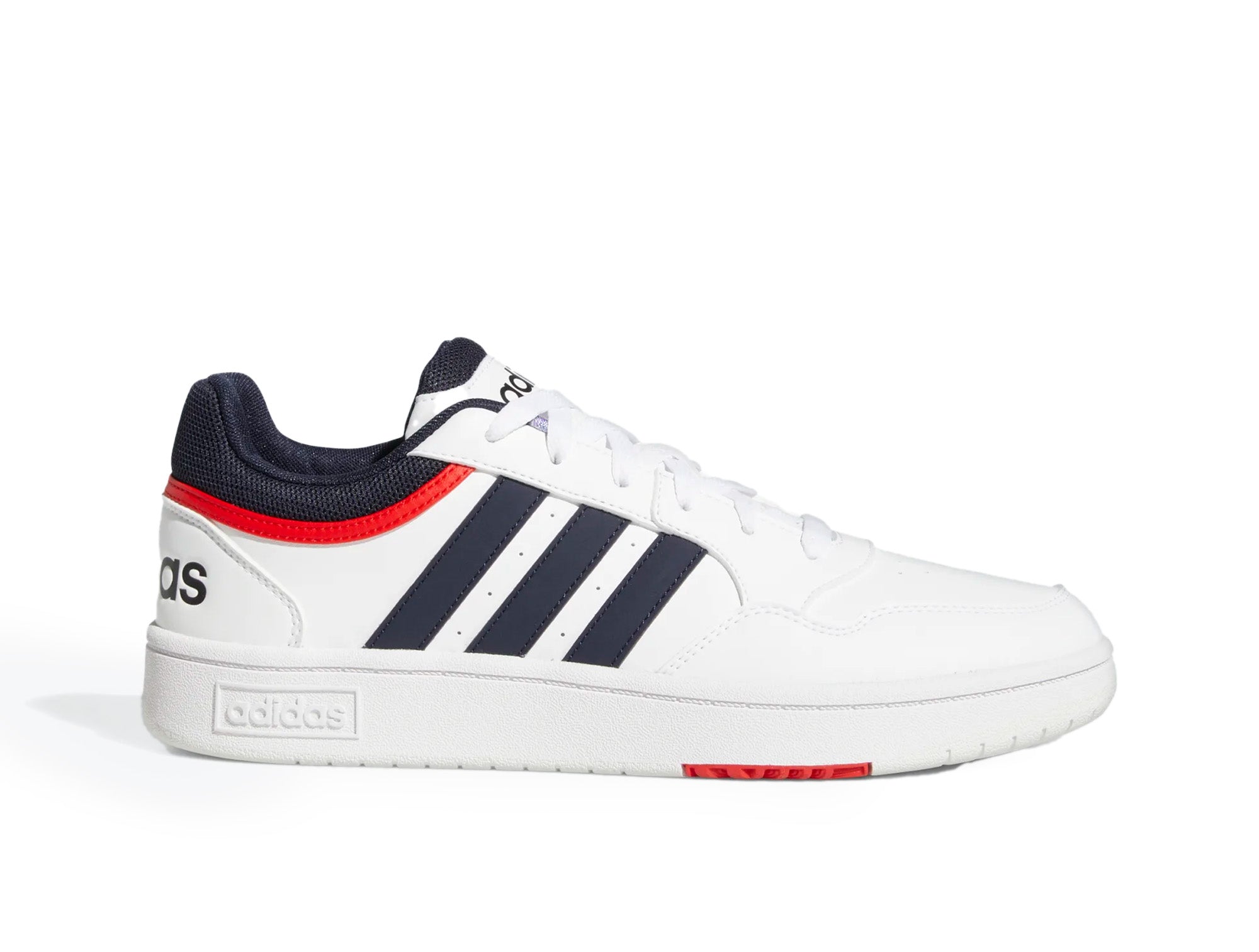 Zapatilla Adidas Hoops 3.0 Vintage Cuero Hombre Blanco Real Kicks