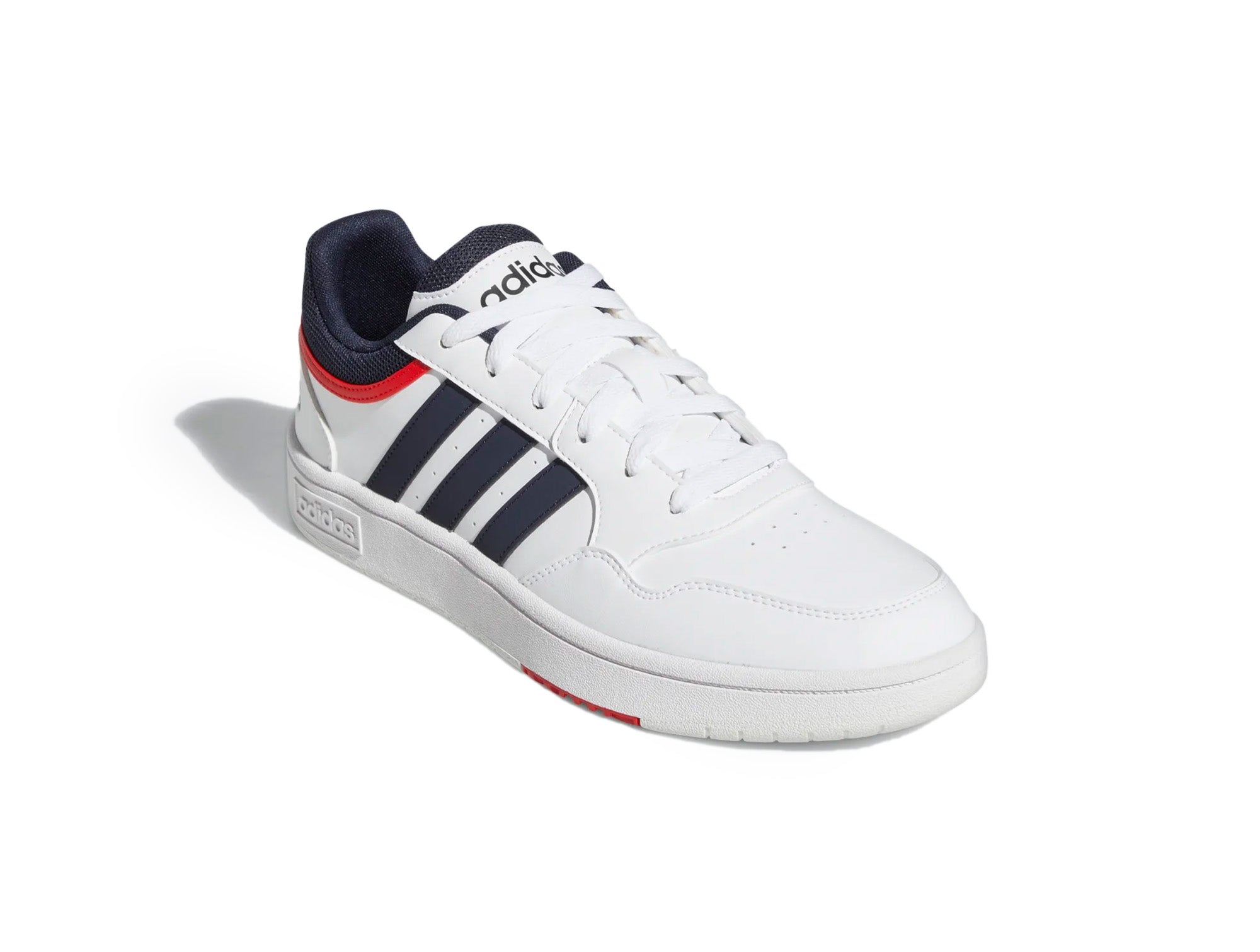 Zapatilla Adidas Hoops 3.0 Vintage Cuero Hombre Blanco