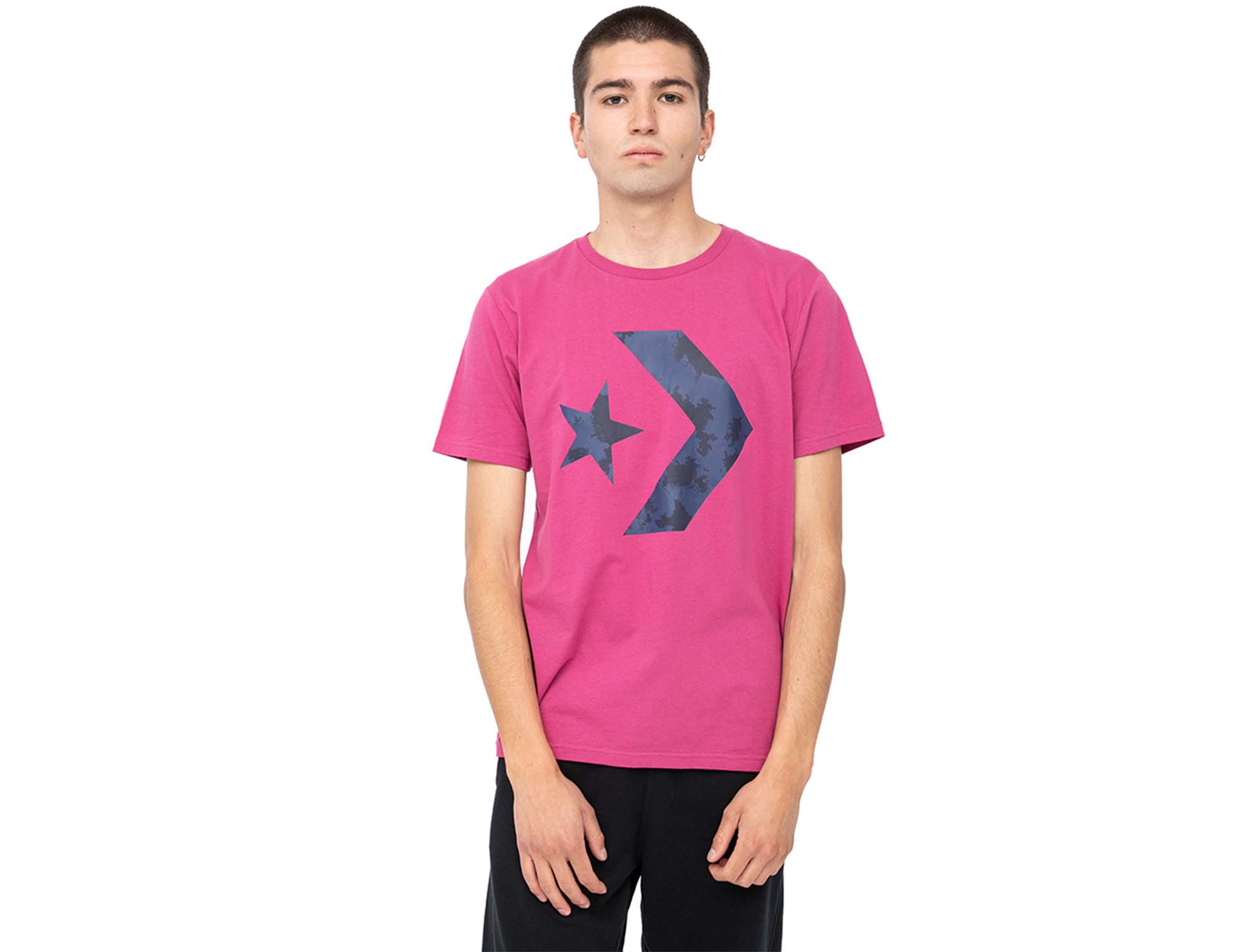 Polera Converse Star Chevronie T Dye Hombre Fucsia