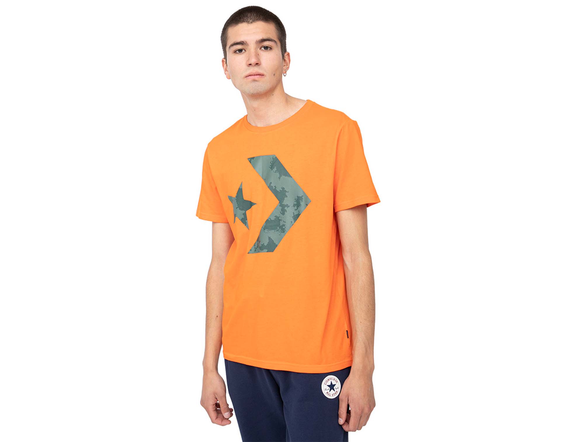 Polera Converse Star Chevronie T Dye Hombre Naranjo