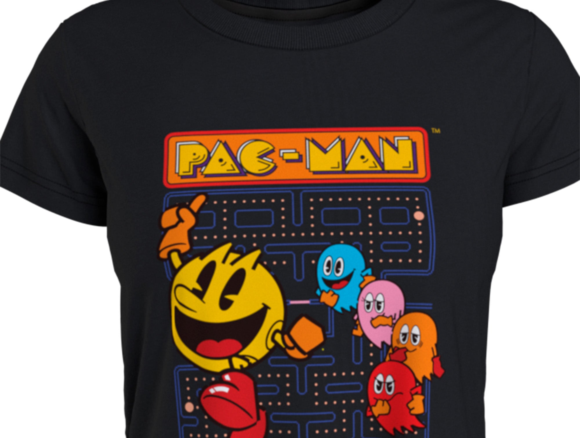 Polera Fexpro Pacman Killer Baby Ghost Mujer Negro