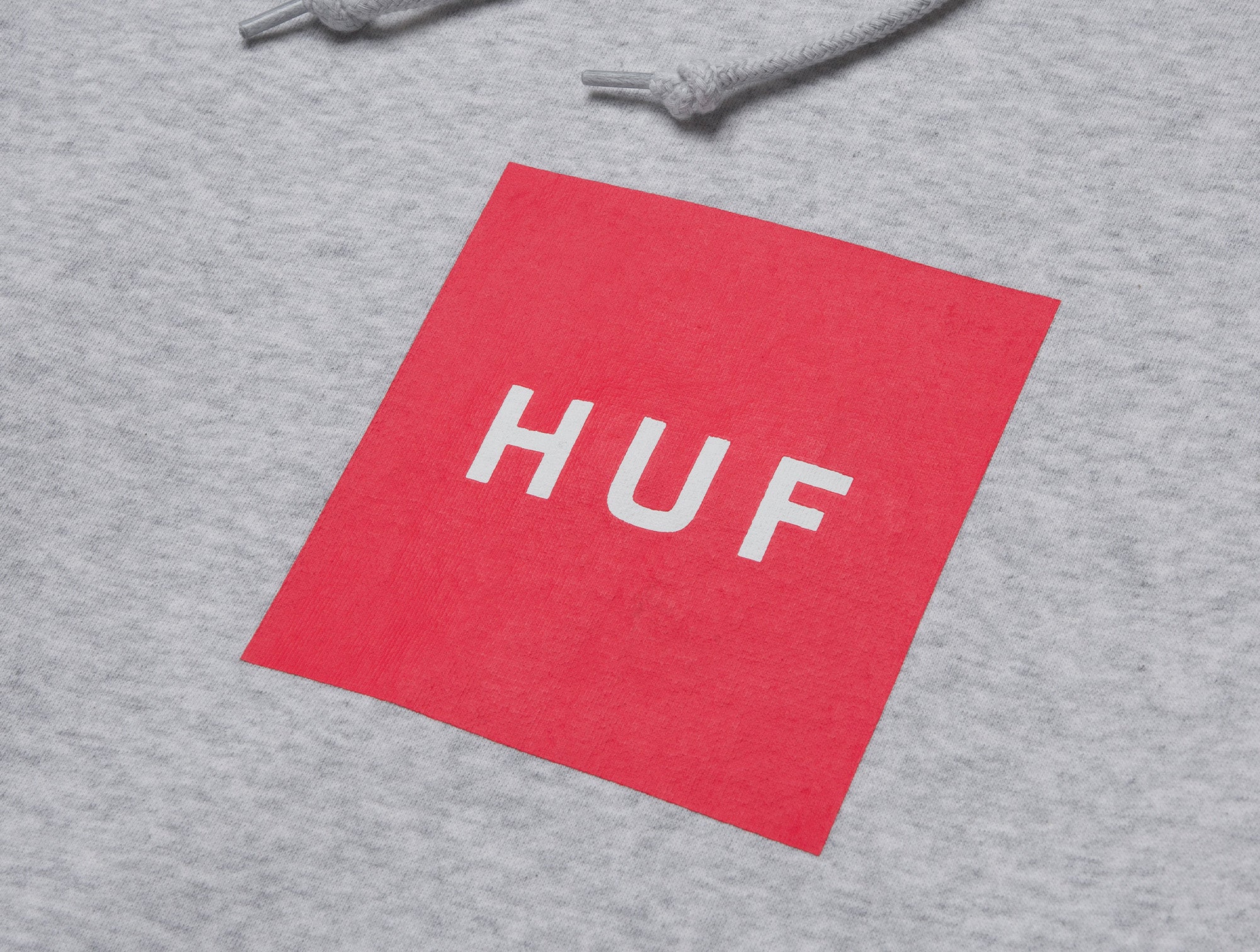 Poleron Huf Essentials Box Logo Hombre Gris