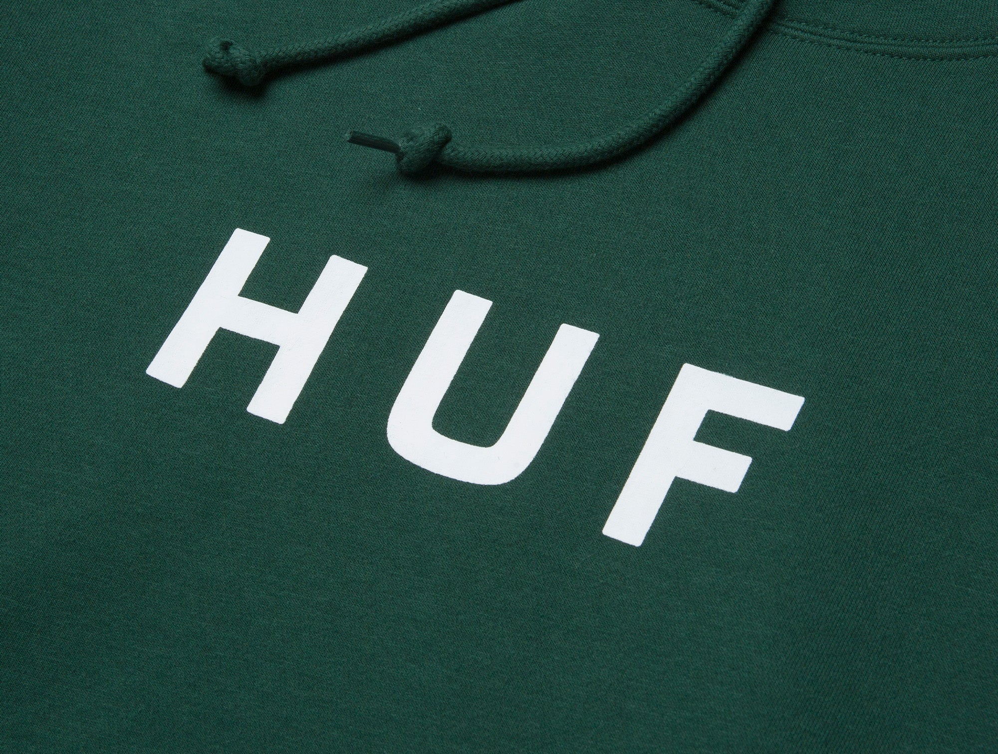 Poleron Huf Essentials Box Logo Hombre Verde