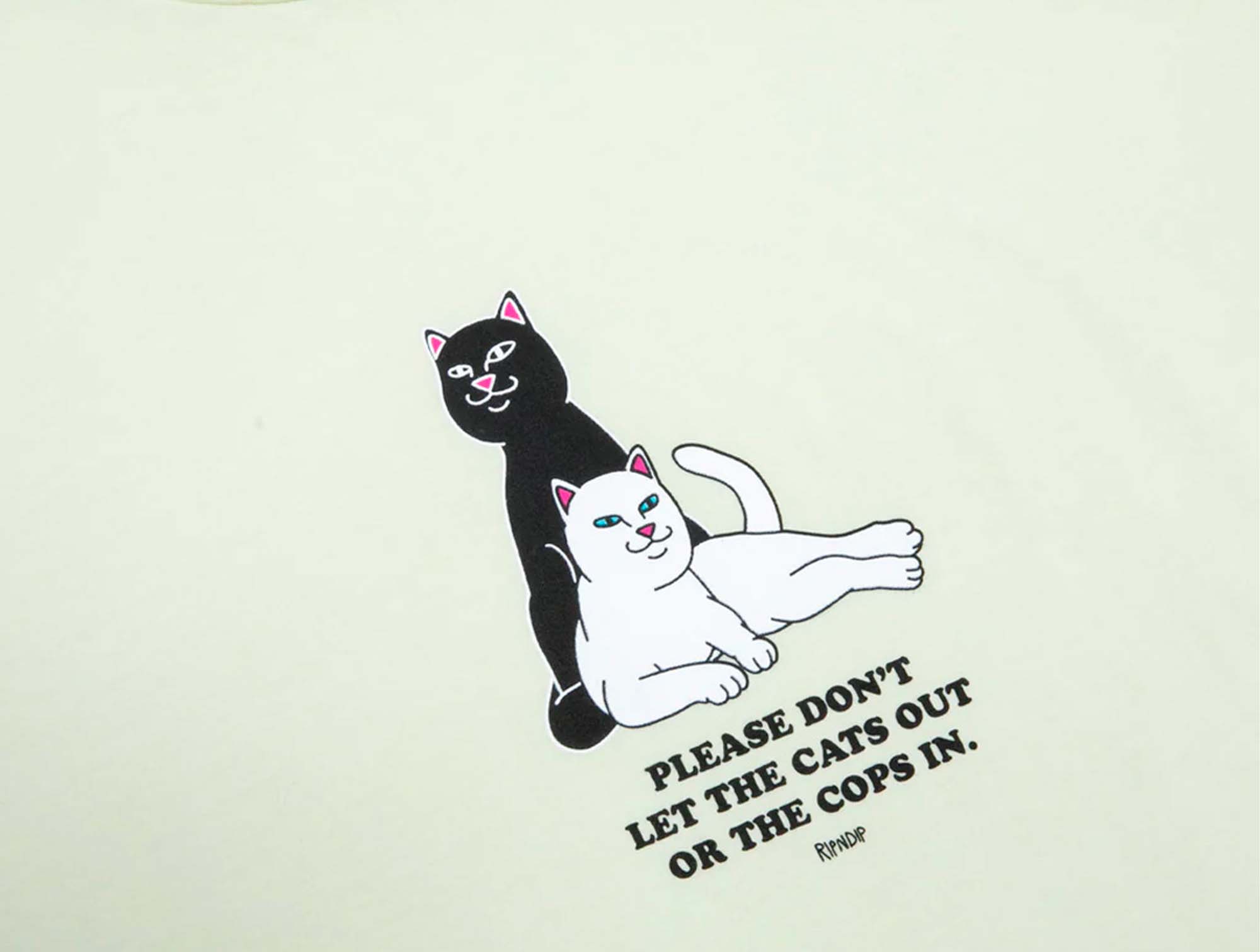 Polera Ripndip Keep The Cats Hombre Blanco