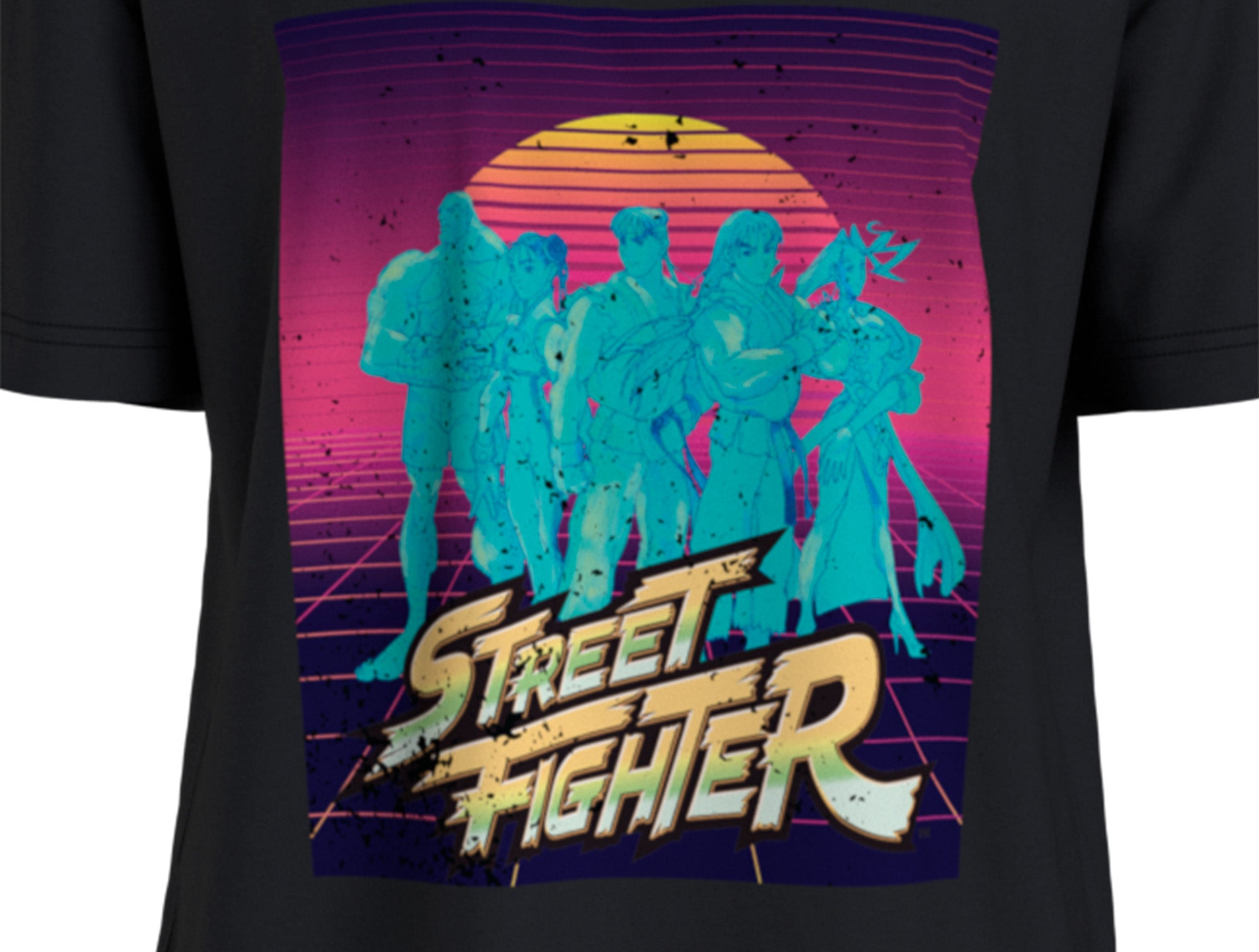 Polera Fexpro Street Fighter Graphic Logo Hombre Negro