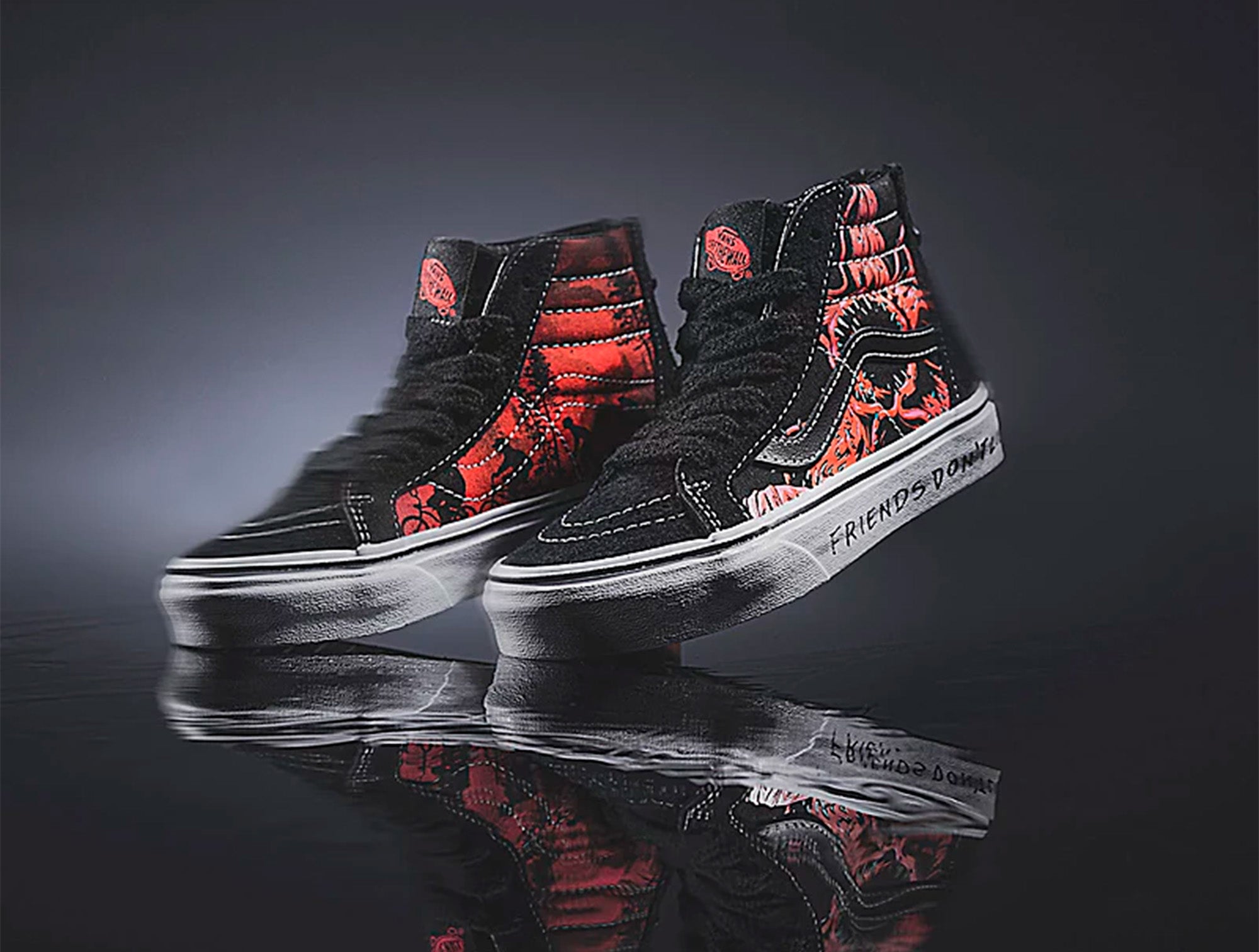 Zapatilla Vans Sk8 Hi Reissue Stranger Things Hombre Negro Real