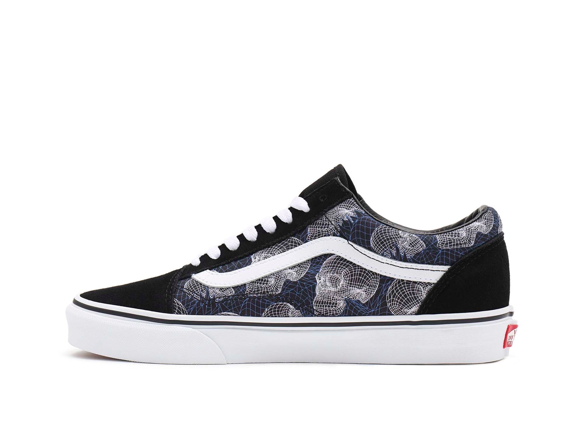 Zapatilla Mujer Old Skool (Wireframe Skulls) Mujer Negro