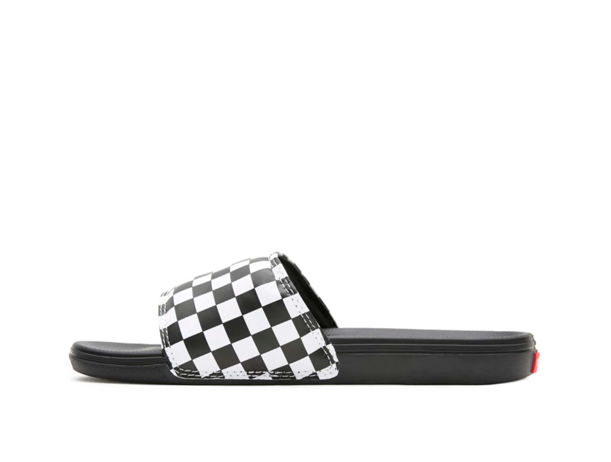 Sandalia Vans Slide Checker Unisex Negro Real Kicks