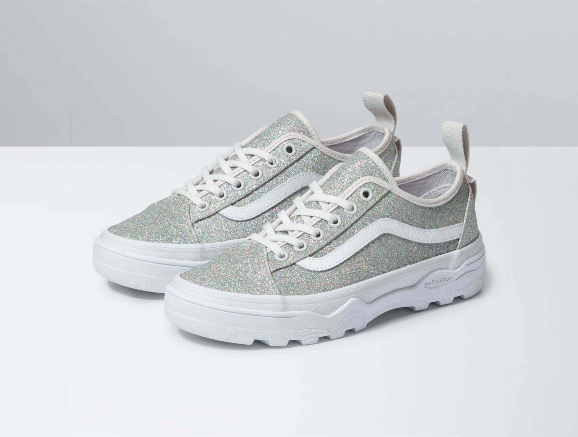 Zapatilla Vans Sentry Old Skool (Lurex Glitter) Mujer Gris