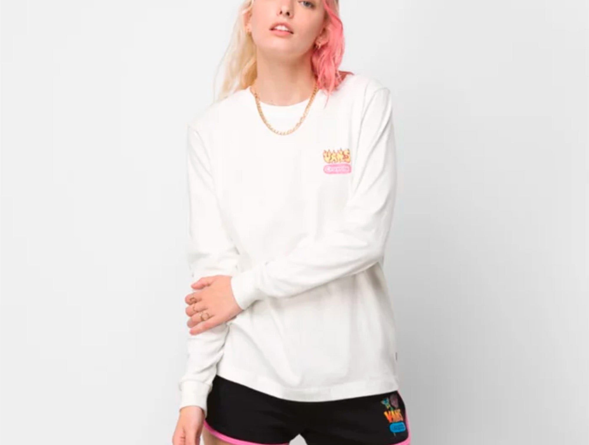 Polera Vans Crayola Crew Mujer Blanco Real Kicks