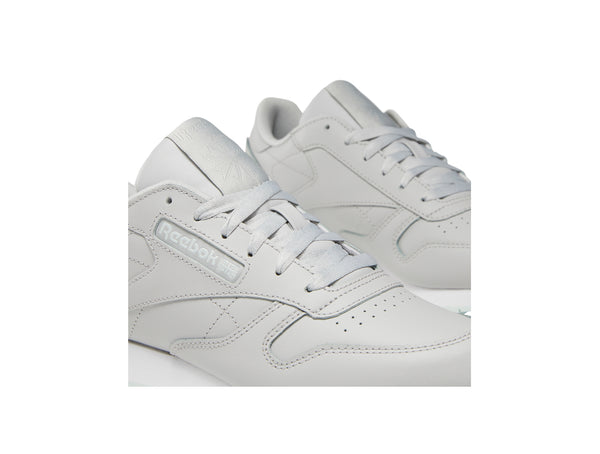 Zapatilla Reebok Cl Leather Mujer Gris Real Kicks