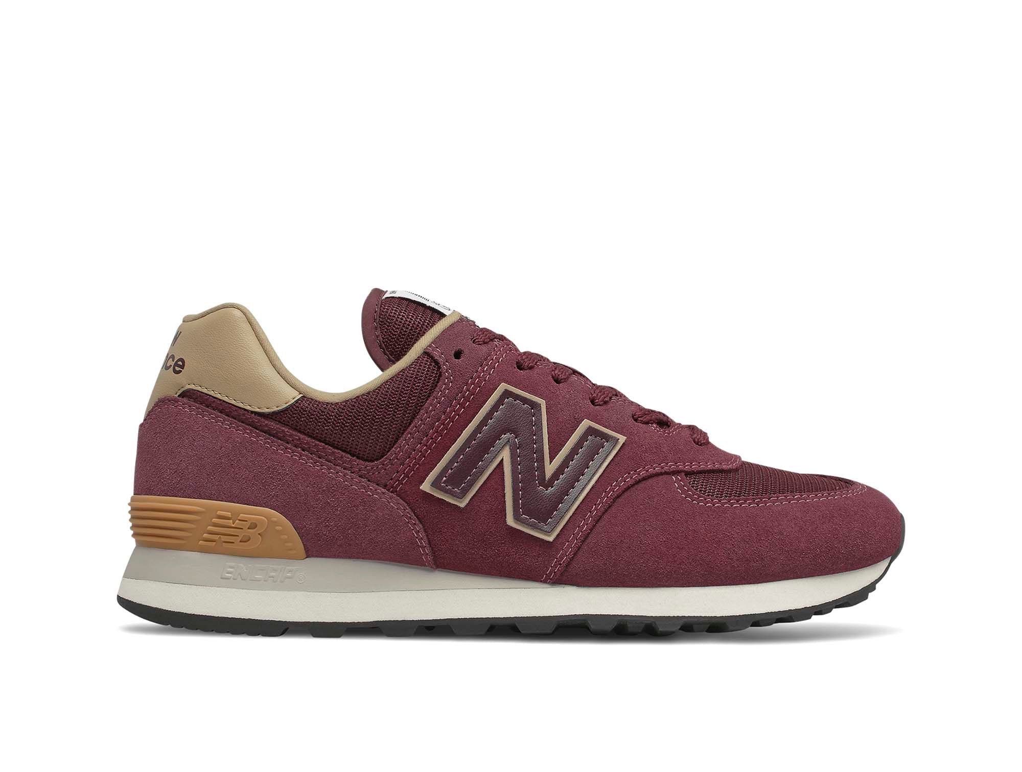 Zapatilla New Balance 574 Hombre Burdeo