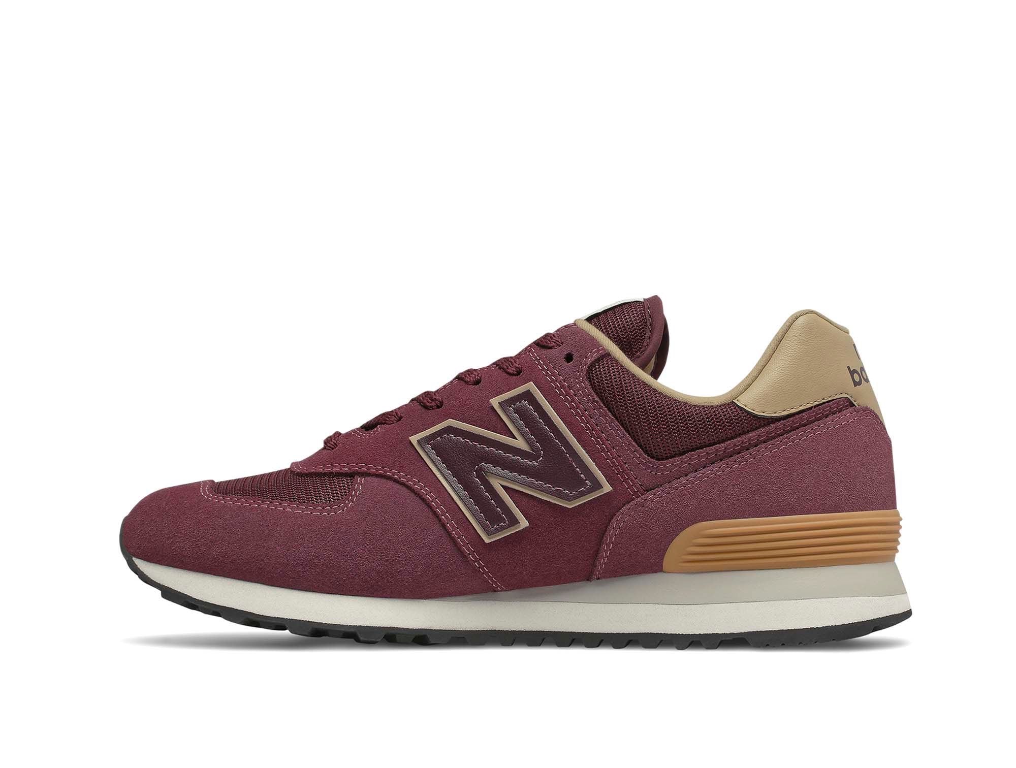 Zapatilla New Balance 574 Hombre Burdeo