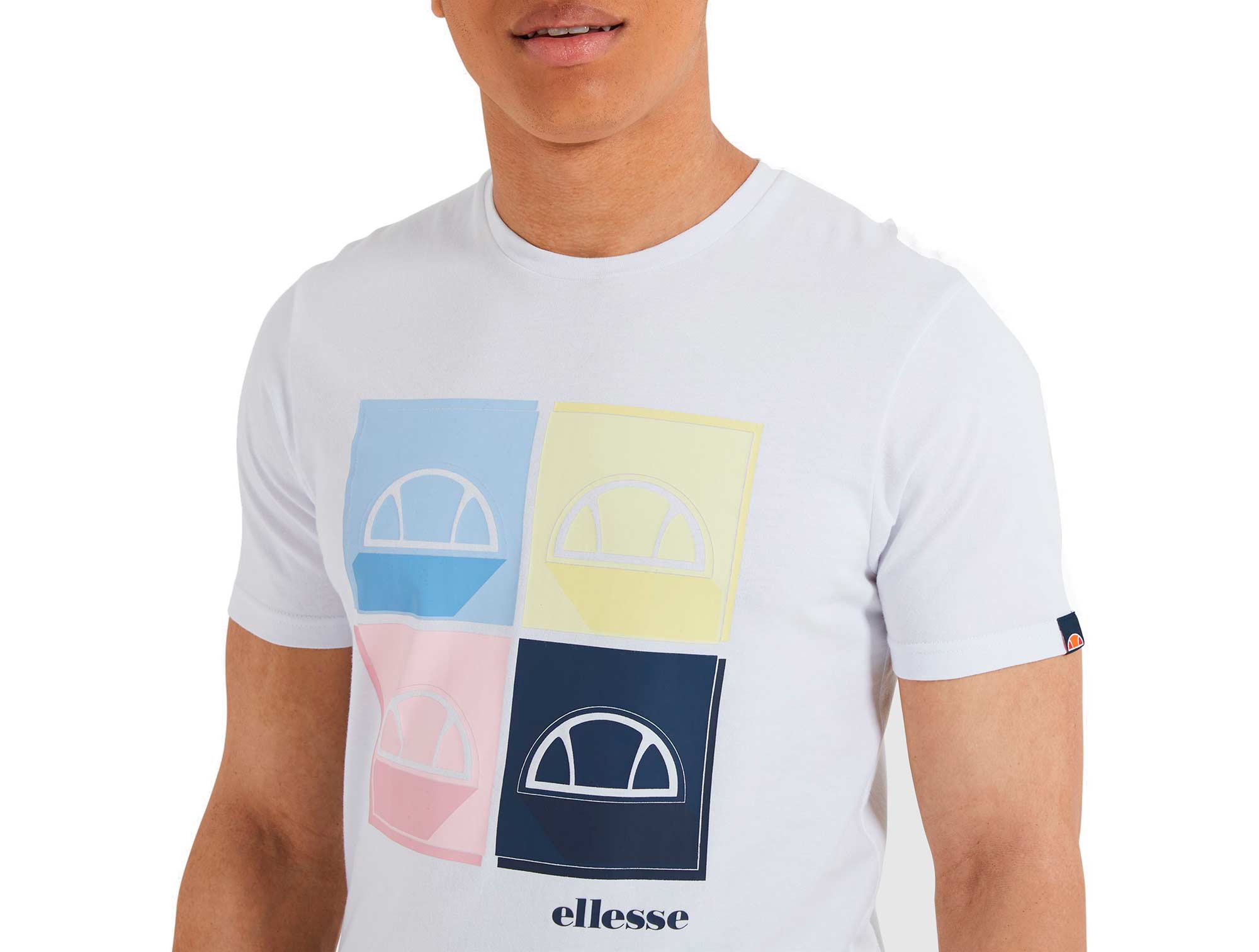 Polera MC ellesse Tee Dice Hombre Blanco