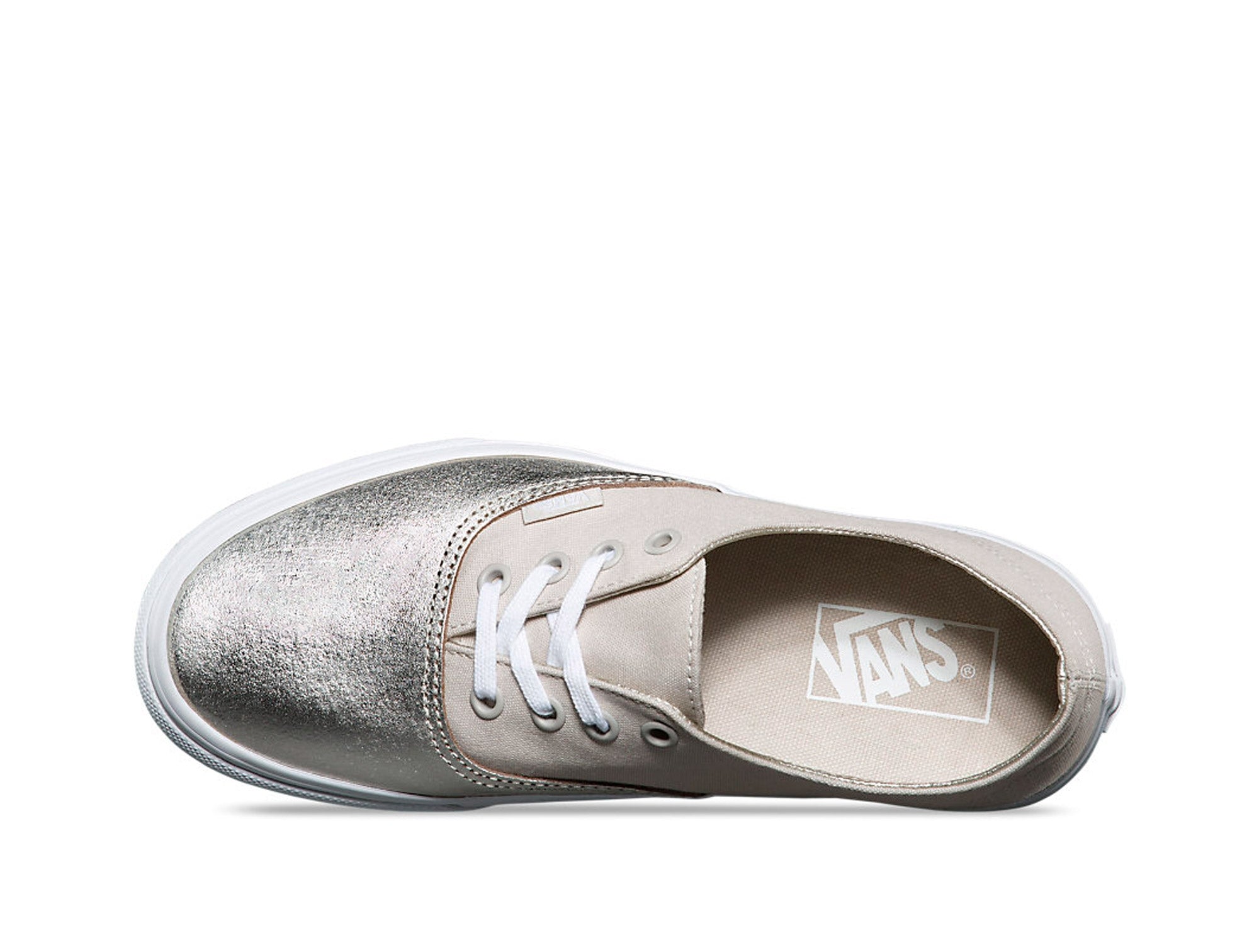 Vans authentic shop mujer plata