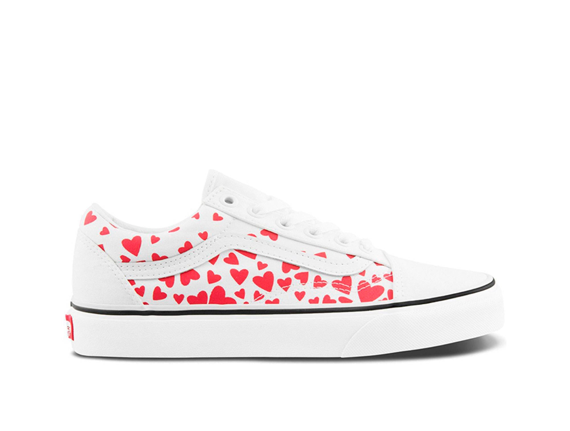 Zapatilla Vans Old Skool Valentines Hearts Mujer Blanco Real Kicks