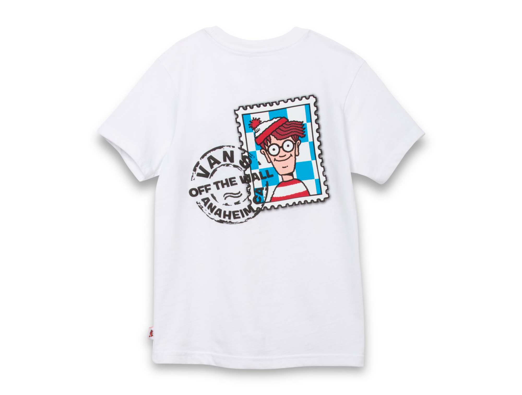 Polera Vans X Wheres Wally Niño Blanco